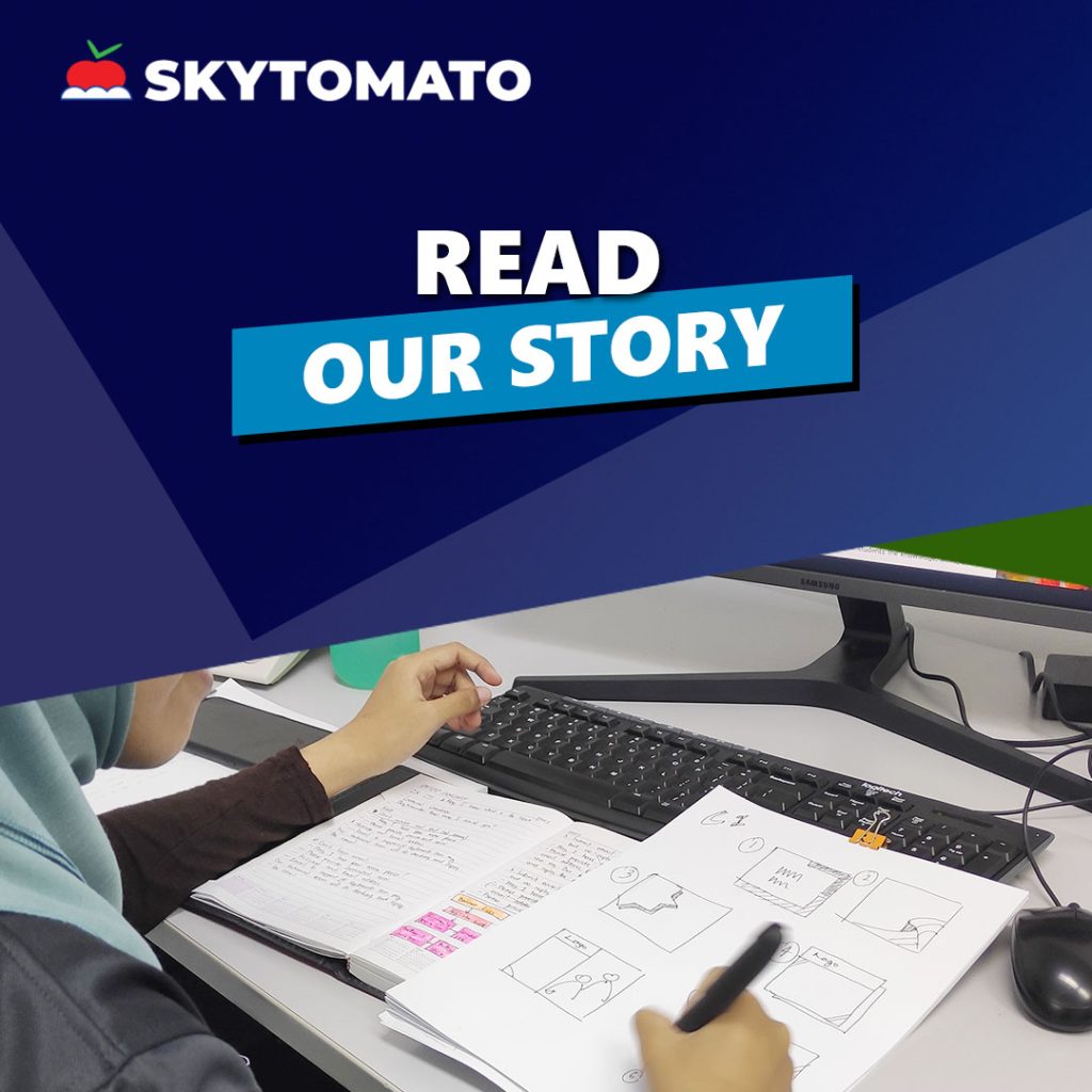 The graphics shows about where user can discover our company's story